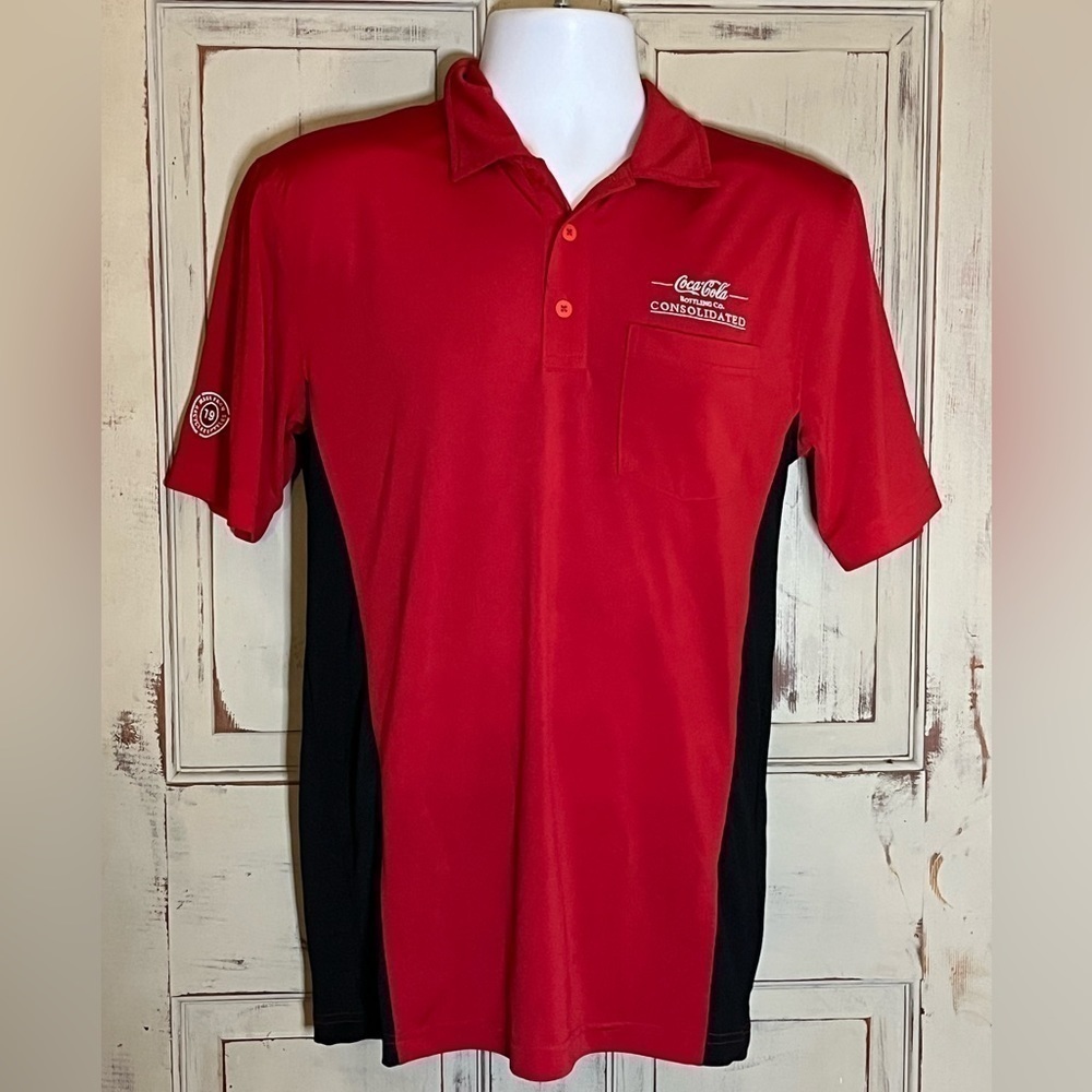 Coca Cola Polo polyester short sleeve recycled shirt S